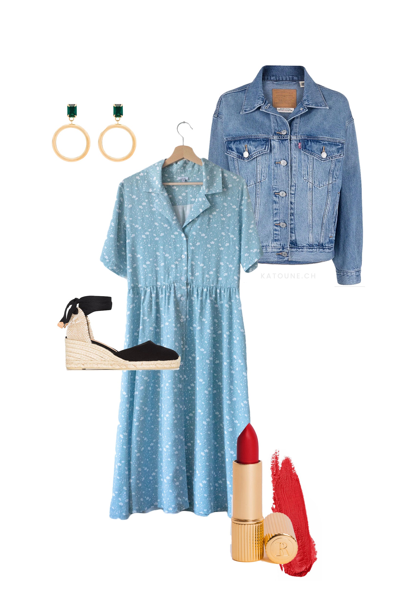 robe bleu ciel | style vintage | pret a porter